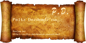 Peltz Dezdemóna névjegykártya